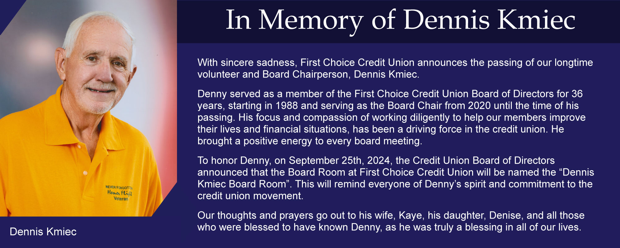 In Memory of Dennis Kmiec